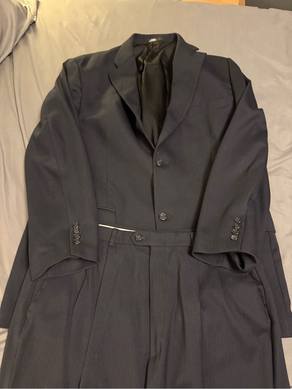 Haggar Men's Navy Pinstripe Two-Piece Suit